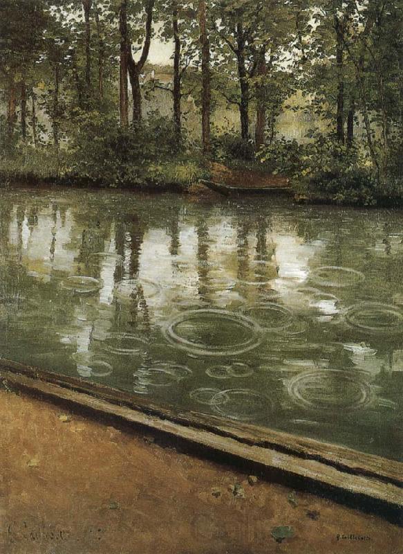 Gustave Caillebotte Riverside through the rain Spain oil painting art